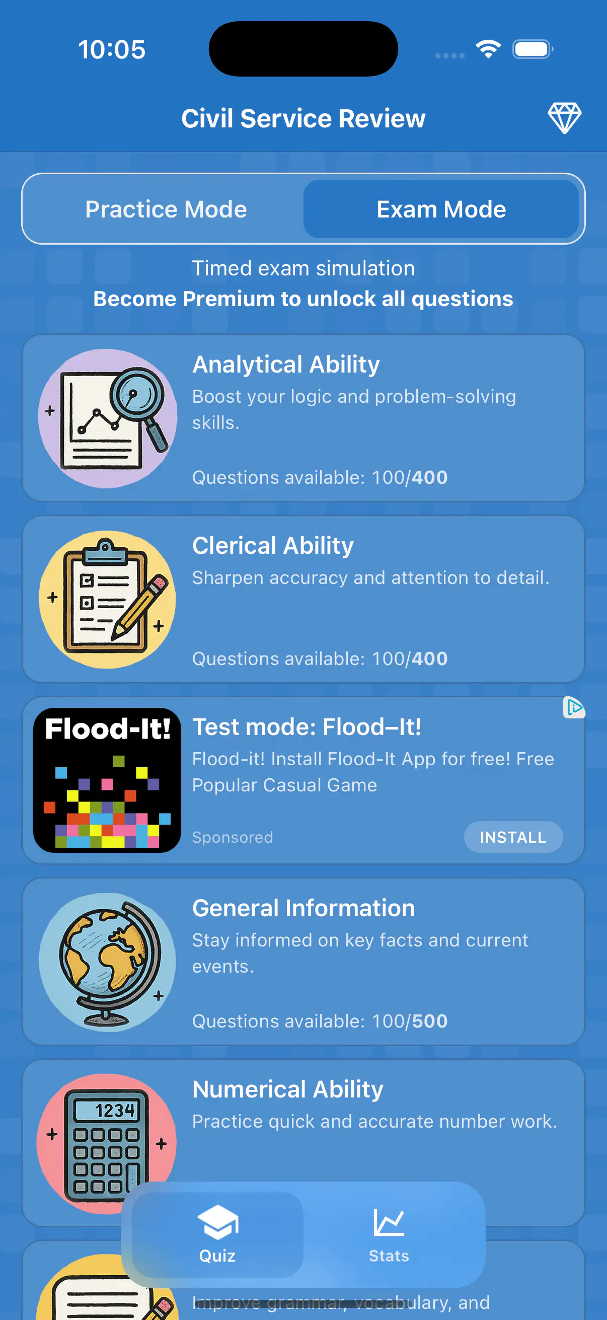 Civil Service Exam Reviewer App